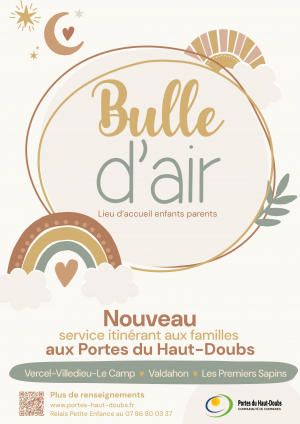 « Bulle d’Air », un lieu d’accueil parent/ enfant sur le territoire des Portes du Haut-Doubs