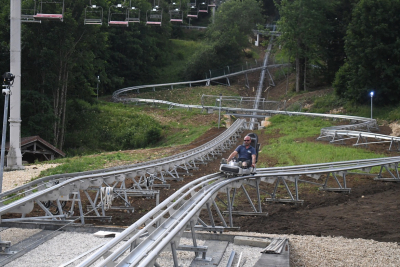 Une luge 4 saisons &agrave; la station de M&eacute;tabief
