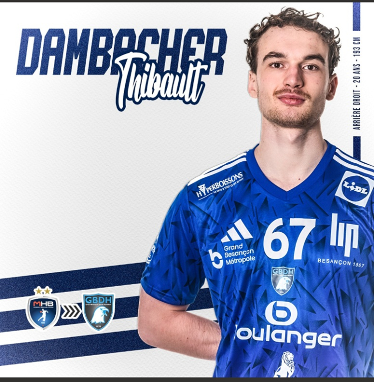 Besan&ccedil;on / Handball : Thibault Dambacher arrive au GBDH comme joker m&eacute;dical