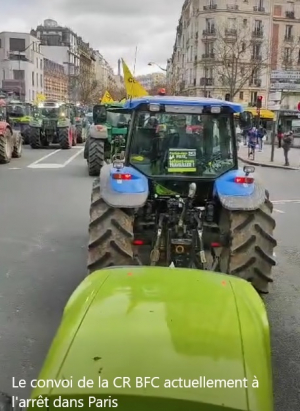 Les tracteurs francs-comtois se font entendre à Paris