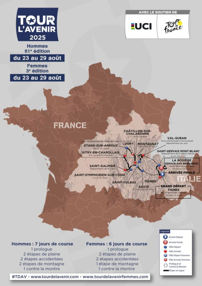 Tour de l&rsquo;Avenir 2025 :  le Jura &agrave; l&rsquo;honneur ce mercredi