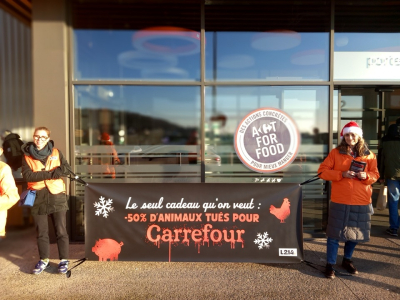 &Eacute;cole Valentin : action symbolique de L214