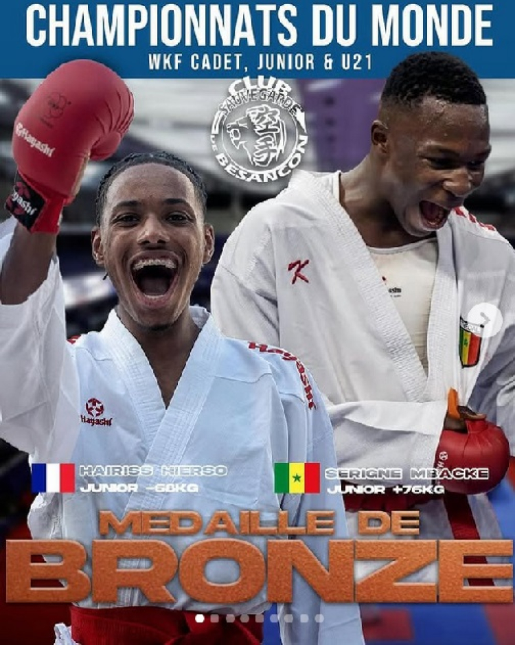 Karaté : le Bisontin Hairiss Hierso en bronze aux championnats du Monde