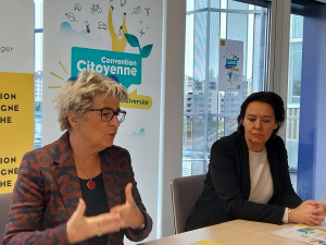 Marie Guite Dufay, présidente de la région BFC, et Stéphanie Modde, Vice-présidente de la transition écologique