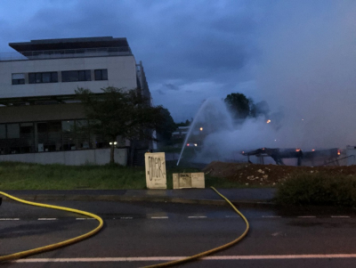 Besan&ccedil;on : Feu de b&acirc;timent, rue Savary