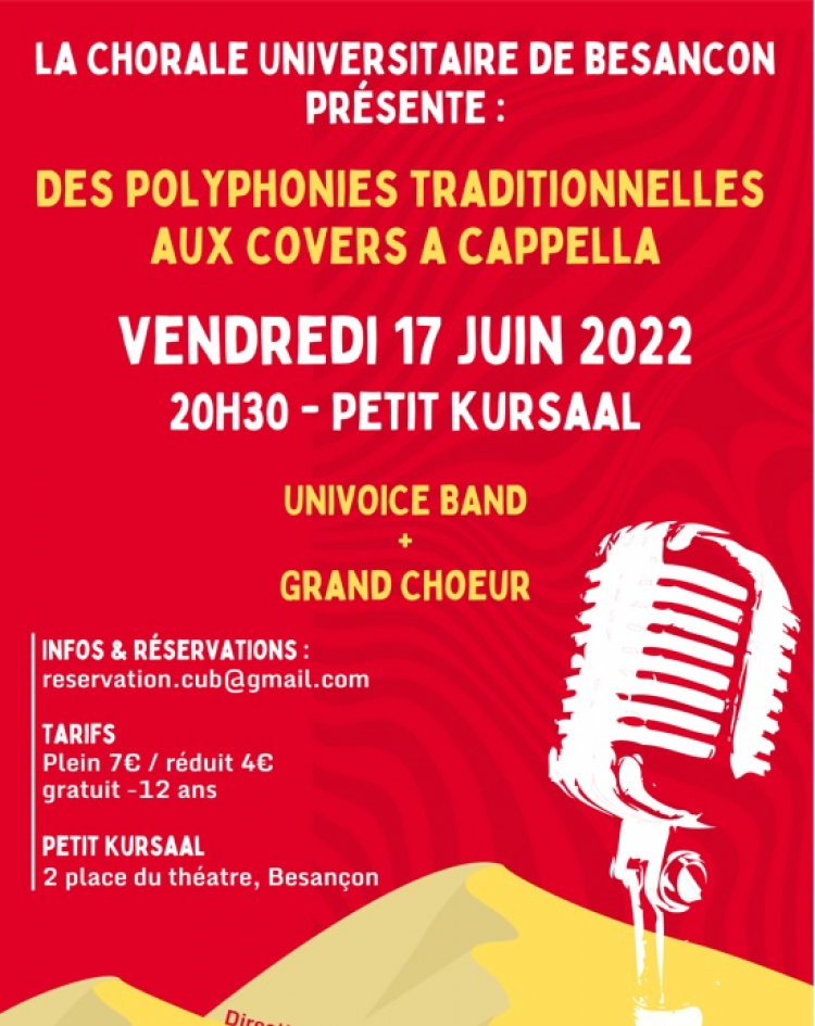 Besançon : la chorale universitaire vous donne rendez-vous