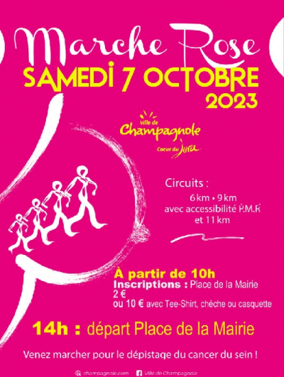Octobre Rose : marche rose &agrave; Champagnole