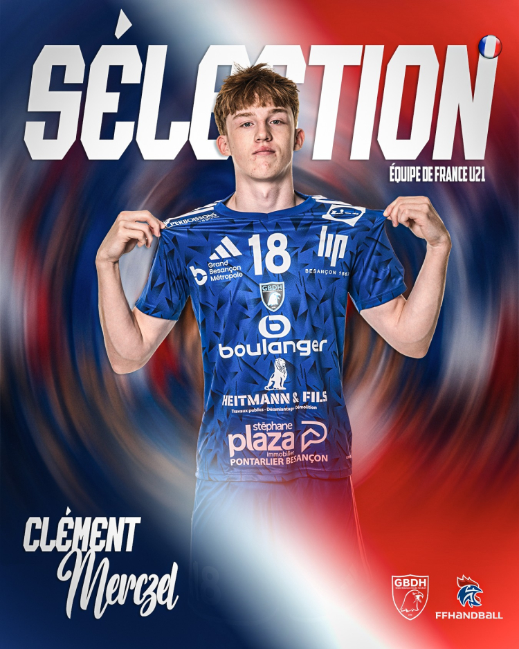 Besançon / Handball : première sélection en équipe de France U21 pour Clément Merczel