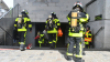Les sapeurs-pompiers en simulation d'intervention incendie dans un parking souterrain