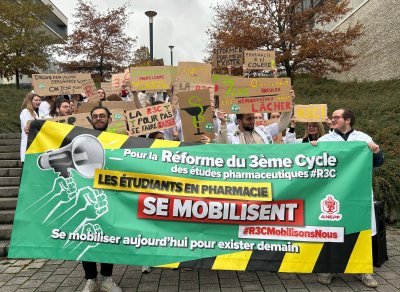 Mobilisation des &eacute;tudiants en pharmacie pour la r&eacute;forme du 3&egrave;me cycle