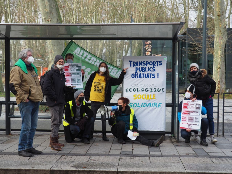 Besançon : Une action pour la gratuité des transports en commun
