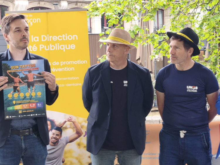 T-shirts anti-UV, affiches et r&eacute;seaux sociaux : Besan&ccedil;on cible les jeunes face aux risques du soleil