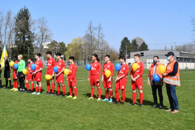 Besan&ccedil;on : Un match de football aux couleurs de l&rsquo;Ukraine