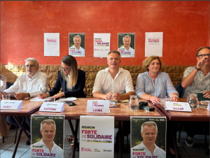 L&#039;équipe de candidats aux côtés de Jean-Sébastien Leuba 