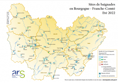 La qualit&eacute; des eaux de baignade en Bourgogne-Franche-Comt&eacute;