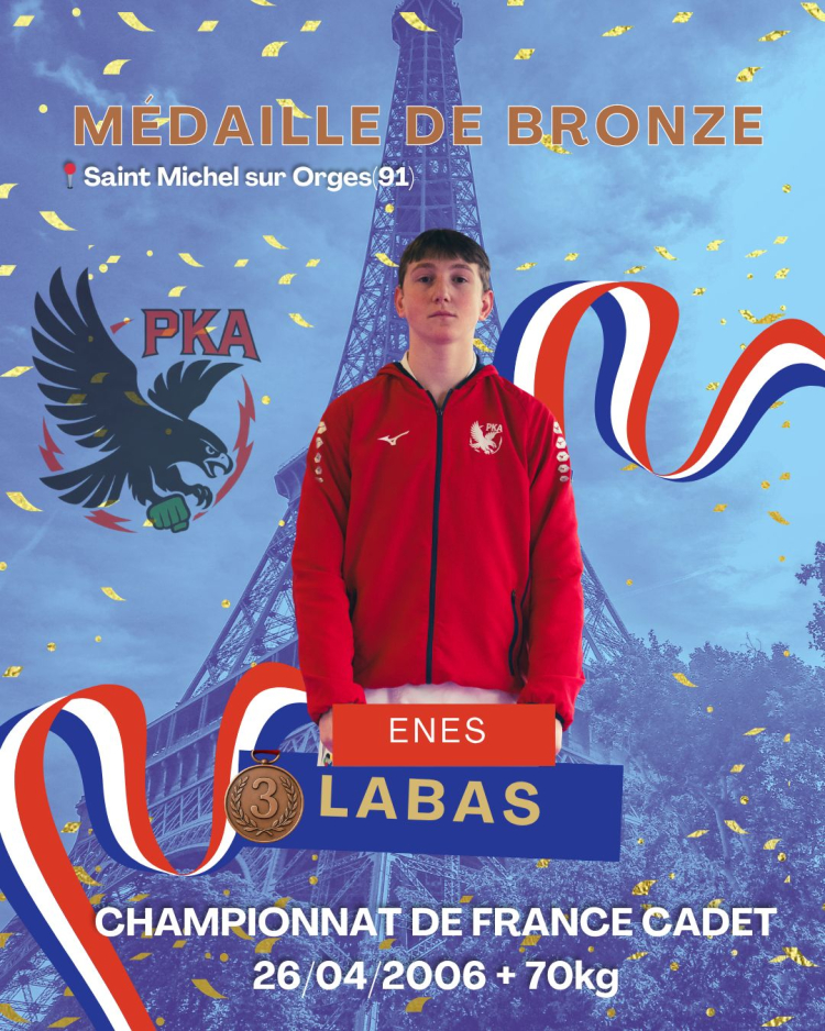 Karat&eacute; : bronze pour Enes Labas, le Planoise Karat&eacute; Academy brille aux France cadets