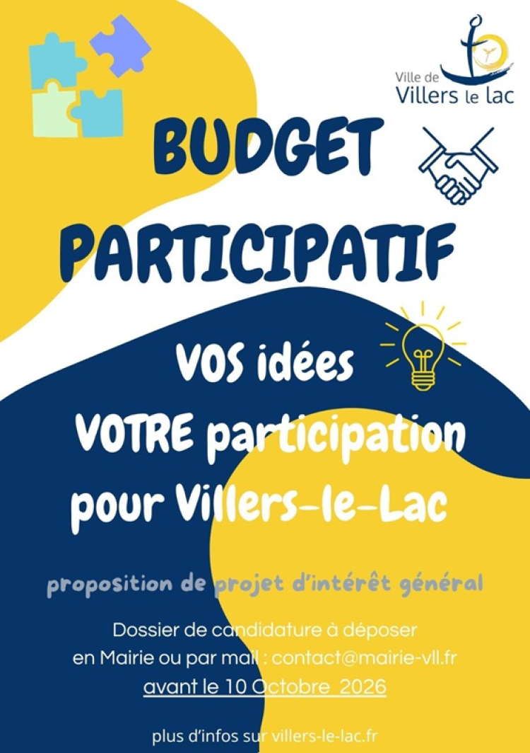 Villers-le-Lac invite ses habitants &agrave; imaginer les projets de demain