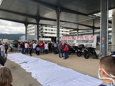 Besan&ccedil;on : Mobilisation contre l'extension du Pass Sanitaire