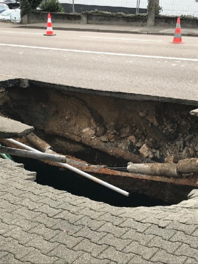 Besan&ccedil;on / Effondrement karstique : le point sur le chantier de la rue de Vesoul