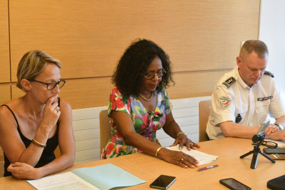 Mme Margaret Parietti et Laurent Parietti ( directeur de la Police Nationale du Doubs)