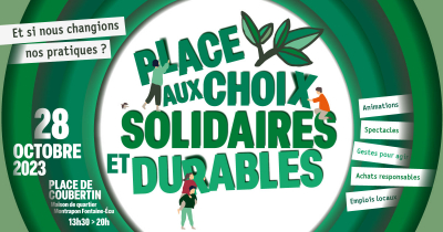 Besan&ccedil;on : "Place aux choix solidaires et durables", un &eacute;v&egrave;nement engag&eacute; pour la transition sociale, soci&eacute;tale et &eacute;cologique