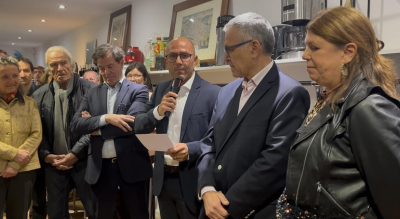 Inauguration de la permanance en pr&eacute;sence des t&ecirc;tes de liste L. Fagaut et L. Croizier 