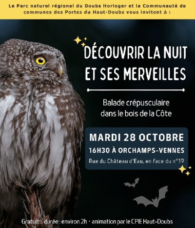 Nature : sortie nocturne &agrave; Orchamps Vennes