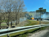 Faits divers : feu de v&eacute;g&eacute;tation &agrave; Ville du Pont