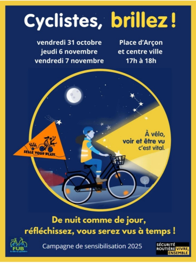 Pontarlier / &laquo; Cyclistes, brillez ! &raquo; : trois rendez-vous pour rouler &eacute;clair&eacute;