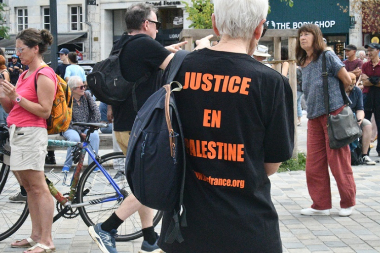Besan&ccedil;on : un rassemblement en soutien aux Palestiniens