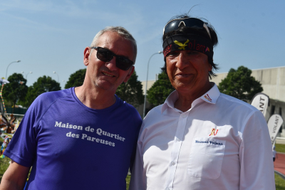 Nicolas Roche (directeur dela Maison de Quartier). Nasser Omar