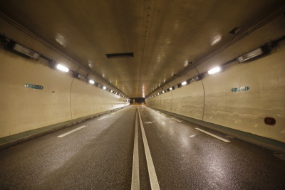 Besan&ccedil;on : Travaux en cours sous le tunnel de la Citadelle