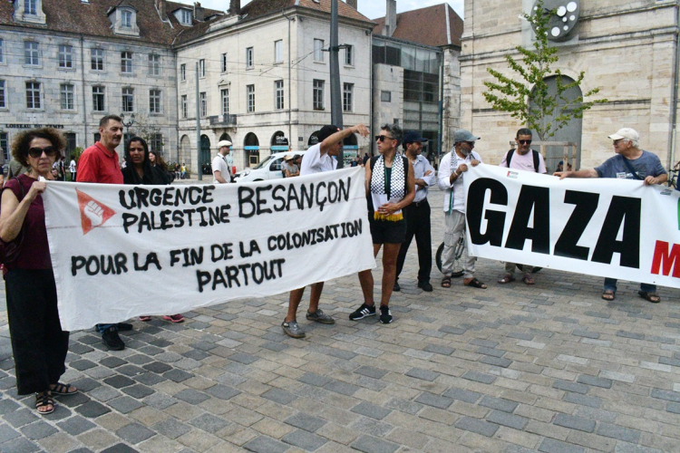 Besançon : rassemblement en soutien aux peuples palestiniens et libanais