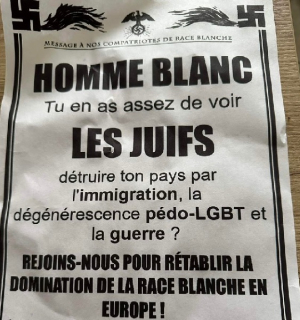 Des tracts néonazis distribués dans les boîtes aux lettres de Clairvaux-les-Lacs
