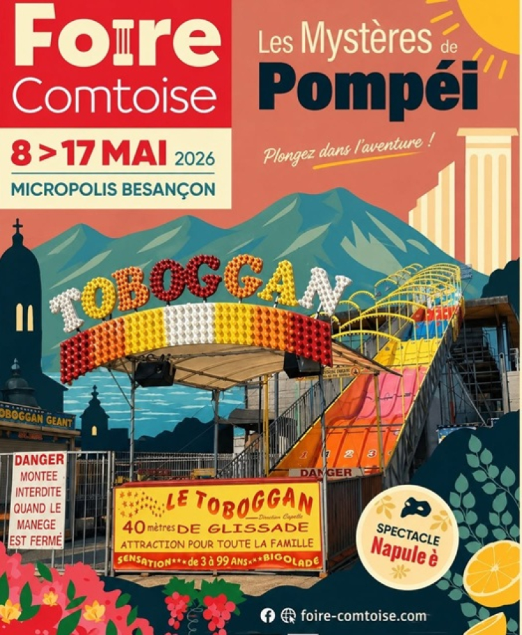 Foire Comtoise 2026 : Pomp&eacute;i s&rsquo;invite &agrave; Besan&ccedil;on pour une &eacute;dition haute en couleurs