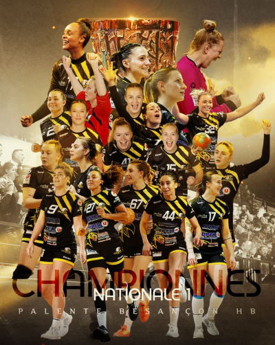 Hand f&eacute;minin : les filles de Palente Besan&ccedil;on championnes de France