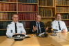Laurent Perraut, directeur interd&eacute;partemental de la police nationale du Doubs. Etienne Manteaux, Procureur de la R&eacute;publique de Besan&ccedil;on. Patrick Le Barre, hef du service interd&eacute;partemental de la police aux fronti&egrave;res (SIPAF). 