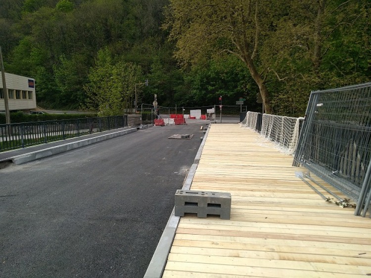 Besançon : Derniers travaux d&#039;achèvement du Pont de Velotte