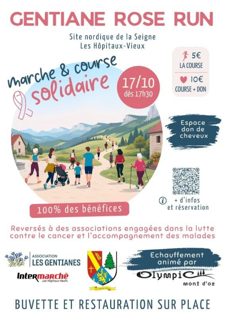 Octobre Rose : une premi&egrave;re &laquo; Gentiane Rose Run &raquo; pour soutenir la lutte contre le cancer aux H&ocirc;pitaux-Vieux