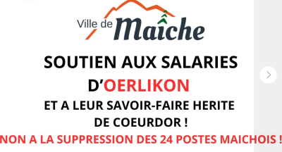 Maiche et Mamirolle : Oerlikon pr&eacute;voit 38 suppressions de postes