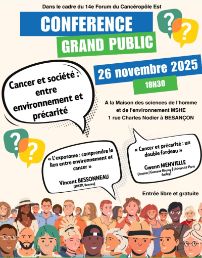Besan&ccedil;on : conf&eacute;rence &laquo; Cancer et soci&eacute;t&eacute; &raquo;