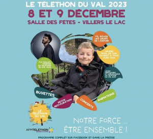 Édition 2023 du Téléthon à Villers-le-Lac les 8 et 9 décembre