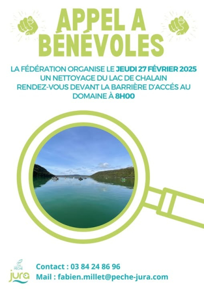 Jura : grand nettoyage du lac de Chalain avant l'ouverture de la p&ecirc;che &agrave; la truite