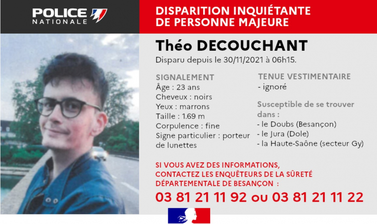 Besançon : Disparition inquiétante