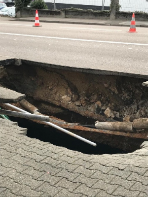 Besançon / Effondrement karstique : le point sur le chantier de la rue de Vesoul