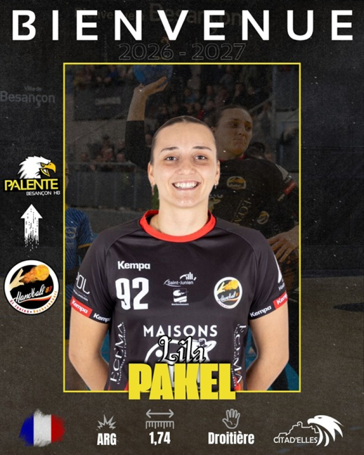 Handball : Lila P&auml;kel rejoint le Palente Besan&ccedil;on Handball F&eacute;minin