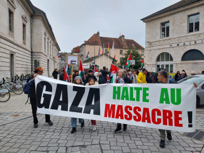 Besan&ccedil;on : mobilisation pour un cessez-le-feu &agrave; Gaza