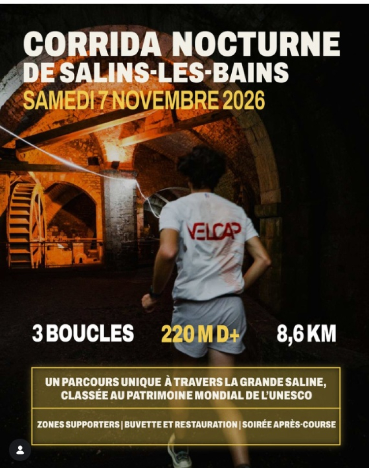 Salins-les-Bains : les inscriptions sont ouvertes pour la premi&egrave;re Corrida Nocturne