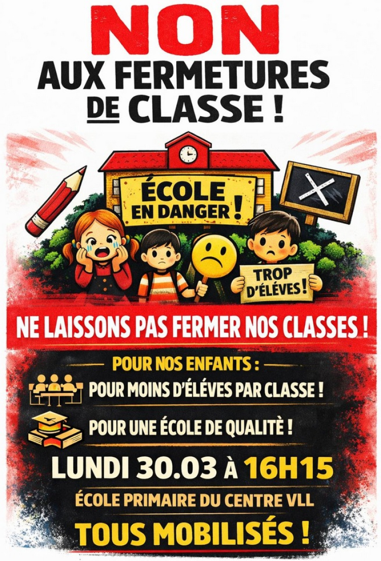 Carte scolaire  : les parents de l&rsquo;&eacute;cole du Centre appellent &agrave; se rassembler &agrave; Villers-le-Lac