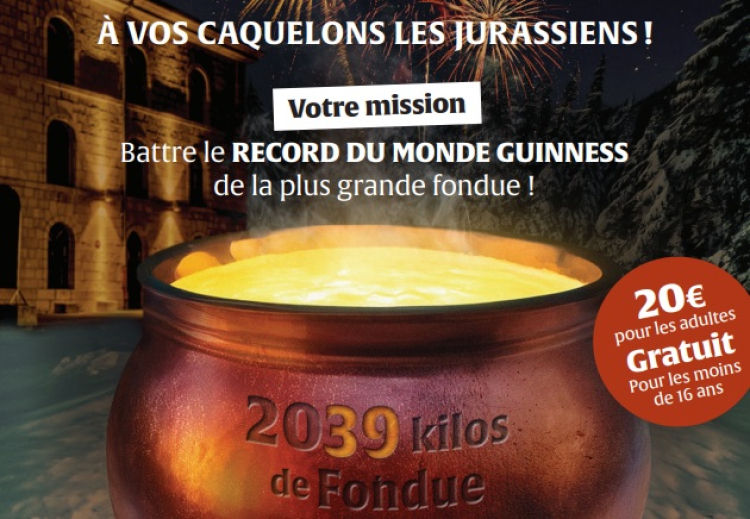 Les Rousses : tentative de record de la plus grosse fondue du monde